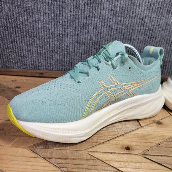 Asics Gel-Nimbus 26 Women 9.5 Wide Light Celadon Yellow Daily Road Running Shoes - Picture 6 of 12